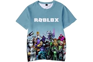 MINIDORA Roblox T-Shirt Niños Camiseta de Manga Corta 3D Imprimir de Juego