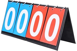 OhhGo Anzeigetafel Falte Sporttischplatte Anzeigetafel Kerbe Keeper 2/4 Digit für Indoor Outdoor Basketball Fußball Baseball