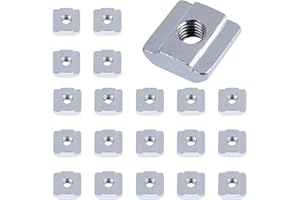 PEIYEE ÉCrous en T,20 Pcs ÉCrous en T Coulissant,éCrous en T M8,Ecrous en T en Acier Au Carbone,ÉCrou en T Profilé Aluminium,Norme EuropéEnne en Acier Au Carbone TêTe de Marteau T ÉCrous,Anti-Rouille