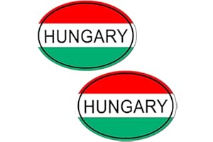 Biomar Labs® 2 pcs Pegatinas Hungary Bandera Nacional Hungría Vinilo Adhesivo Autos Coche Motos Ciclomotores Bicicletas Ordenador Portátil B 199