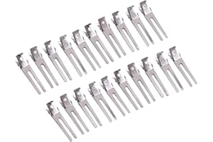 YANTAISIYU 1,77 pouces Double Prong Curl Hair Clips Alligator Métal Clips pour Extensions de Cheveux (50pcs / lot)