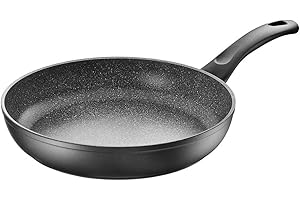 BALLARINI Poêle, Ronde, ∅ 20 cm, Aluminium, Revêtement Anti-Adhésif, Indicateur de Température ThermoPoint, Gris Pierre, série Bari