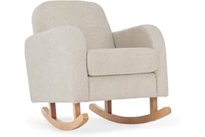 CuddleCo Etta Nursing Chair - Rocking Armchair Mushroom Beige - Maternity/Breastfeeding Rocker Chair for Nursery