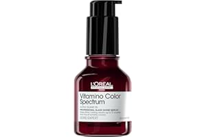 L'Oréal Professionnel, Serum Glass Shine, Anti frizz, Protector Térmico, Hasta 10 Lavados, Sin Aclarado, Para todo Tipo de Cabello, Vitamino Color Spectrum, Serie Expert, 50 ml