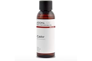 ORGANIC - CASTOR Oil - 50mL - 100% Pure, Natural, Cold Pressed and Cosmos Certified - AROMA LABS (French Brand)