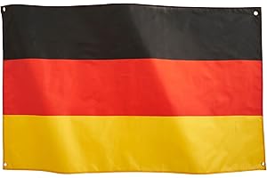 Runesol Deutschland flagge 3x5, 91x152cm, Deutschland Banner 4 Ösen, Messingöse in jeder Ecke, Weltmeisterschaft, Deutsch, Premium Fahnen, Wasserdicht, Innen, Außen, Fasching