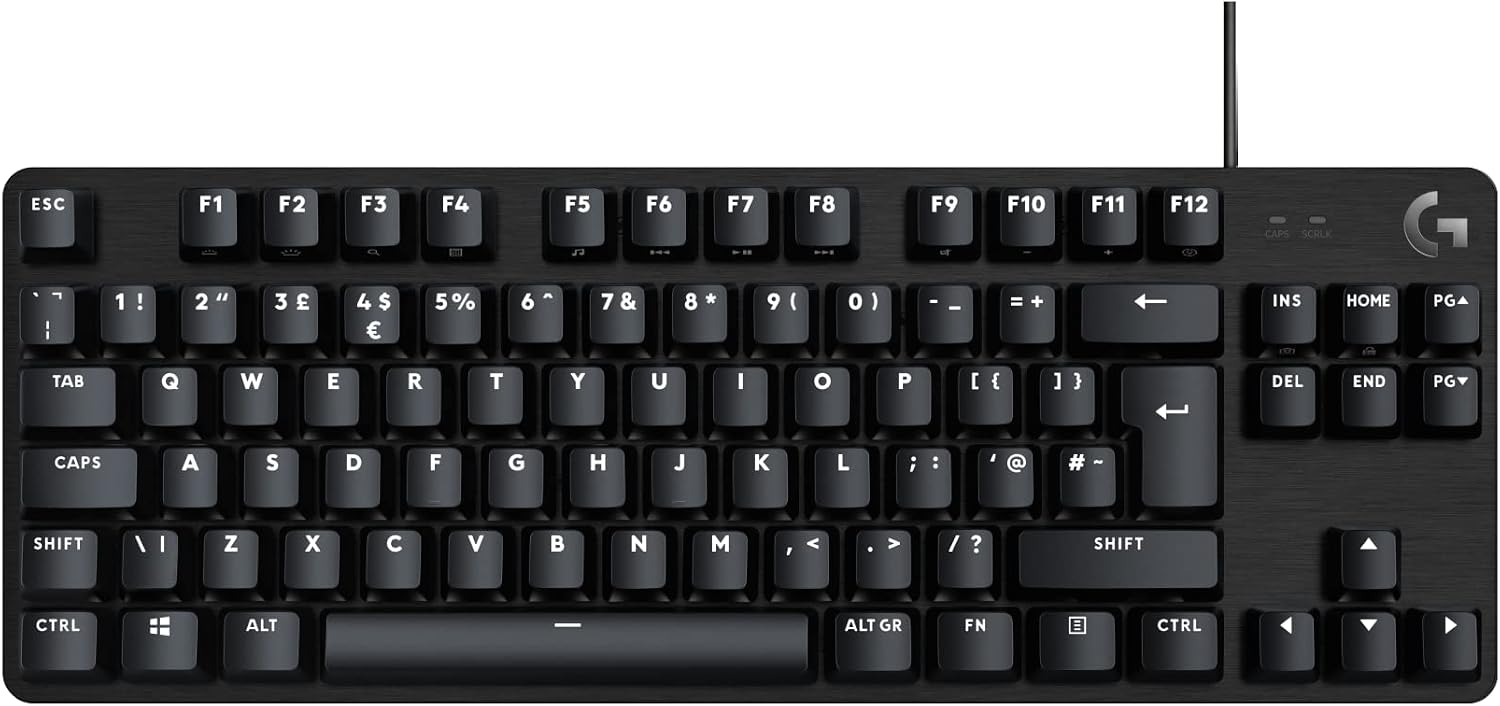 Logitech G G413 TKL SE Mechanical Gaming Keyboard - Compact Backlit Keyboard with Tactile Mechanical Switches, Anti-Ghosting, Compatible with Windows, macOS, QWERTY UK English Layout - Black