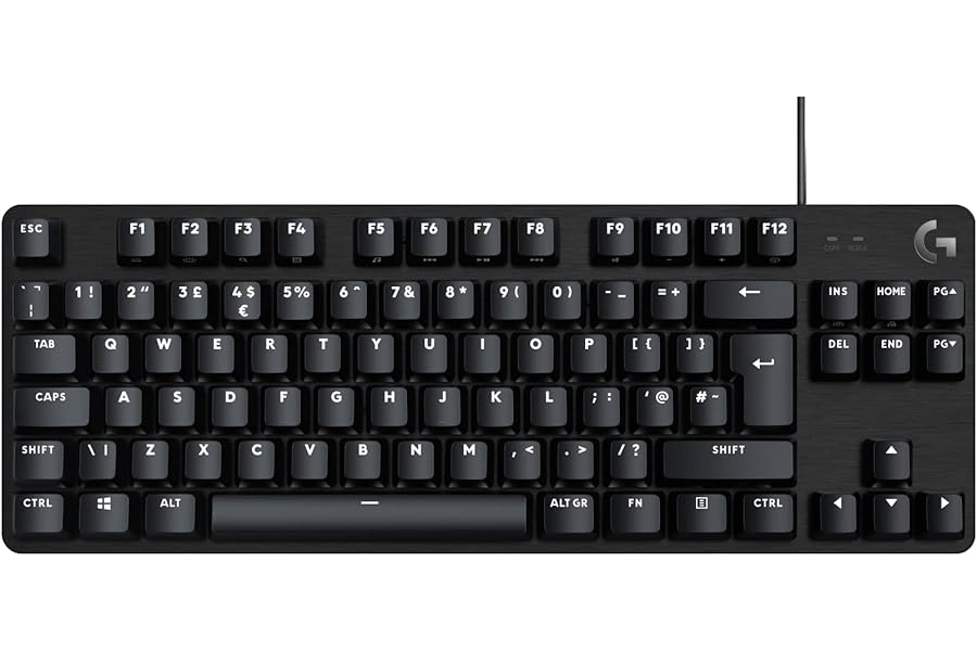 Logitech G G413 TKL SE Mechanical Gaming Keyboard - Compact Backlit Keyboard with Tactile Mechanical Switches, Anti-Ghosting, Compatible with Windows, macOS, QWERTY UK English Layout - Black