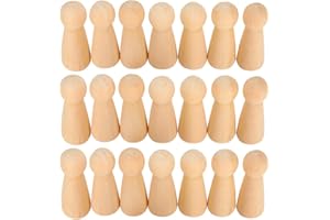 CIKONIELF 20 Piezas de muñecas de Madera con Clavijas, Personas sin terminar, cuerpos de muñecas pequeñas de Madera, Figuras de Personas de Madera para Pintar, Manualidades, proyectos de Arte