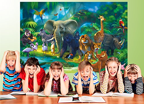 Fototapete Safari Wand-dekoration – Wandbild Dschungel Poster-Motiv by GREAT ART (210 x 140 cm) - 9