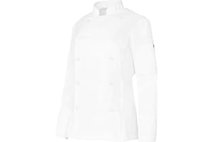 MONZA OBREROL. Chaquetilla de Cocinera de Mujer con Manga Larga de diseño Regular Fit. Ropa Cocina/Hostelería. Ref: 4119. Disfruta de la Excelencia