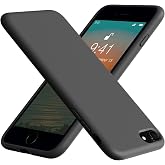 Lavderuar iPhone 7/8/SE ile Uyumlu İ&ccedil;i Kadife Lansman Silikon Kılıf &ndash; Kamera Korumalı, Darbe Emici, Premium Yumuşak Kapak Siy