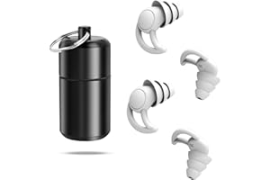 CHLFFUA Ear Plugs for Sleeping Noise Cancelling Reusable Soft Silicone Earplugs for Sleeping, Snoring, Work & Studying Traveling Swimming(2 Pairs)