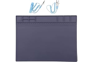HPFIX Anti-Statik-Matte für Elektronik, Premium hitzebeständige ESD sichere Lötmatte mit ESD-Armband und Erdungskabel für Computer, Laptop, Handy und iPad Reparaturen