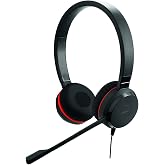 Jabra Evolve 30 II Wired Headset - Stereo UC Headset With Noise Cancelling Mic For Office & Calls