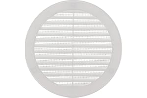 Vent Systems Cubierta de ventilación blanca de 150 mm, rejilla de ventilación redonda, cubierta de rejilla, pantalla de insectos integrada, ventilación HVAC para baño, oficina en casa, cocina