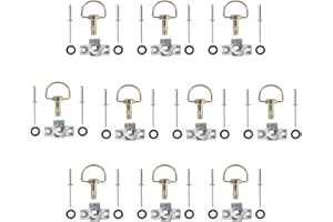 Oldbones - Elementi di fissaggio per moto da corsa a sgancio rapido, anello a D, 1/4 di giro, rivetti di fissaggio per carenatura, tipo B, 17 mm, colore Oro (confezione da 10)