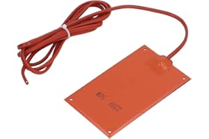 LEYT Coussin Chauffant en Caoutchouc, Tapis Chauffant en Silicone à Large Application, Ultra-mince 90x150mm, Bonne Isolation pour Machine (50W)