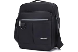 A-QMZL Sac à bandoulière pour homme Sac à bandoulière Sac à main Sac à main Mariconnière Imperméable Petit Crossbody Bag Shoulder pour les festivals, Noir 1