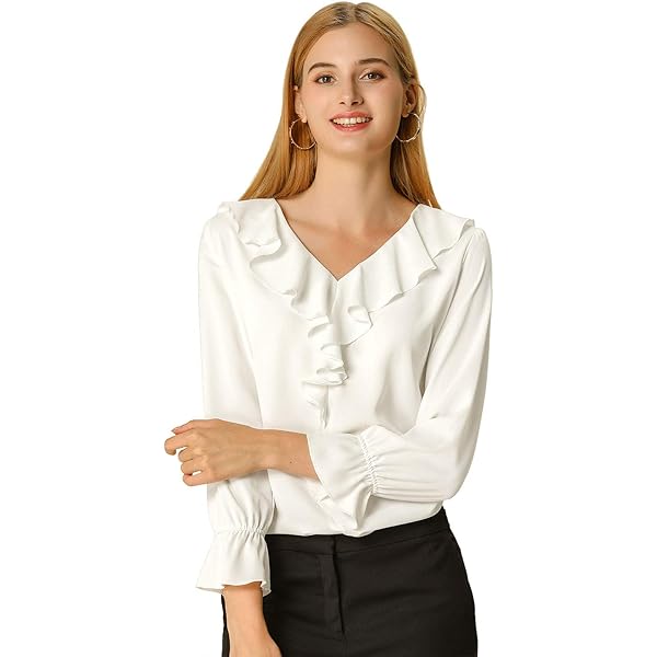 Allegra K Camicetta base senza maniche con scollo a V da lavoro da donna, bianco, 40