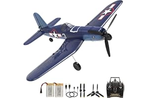 fisca P51D RC Flugzeug, 4CH RC Flugzeug mit Hochgeschwindigkeitsmotor, Ferngesteuertes Flugzeug mit Xpilot Stabilisierungssystem & Kunstflug, Ferngesteuertes Flugzeug Kinder (Marineblau)