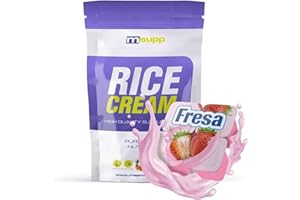 MM Supplements - Crema di Riso Fitness - Polvere - Barattolo da 2 kg - Fonte di Carboidrati - Soddisfa l'Appetito - Ideale da Miscelare con Proteine ​​- Gusto Fragola