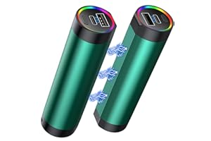 Mycket Chauffe-Mains électrique Rechargeable, 5000 mAh avec 3 Niveaux de Chaleur, 360 °, Longue durée de Chauffage, réutilisable, Portable, USB, Batterie Externe, Cadeau d'hiver（Vert 2 Pack）