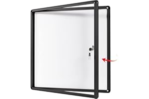 ‎S SWANCROWN Swansea Schaukasten 6xA4 Innen Abschließbar, Magnetisch, Schwarzer Rahmen, für Büros, öffentliche Räume und Restaurants, 72x67cm