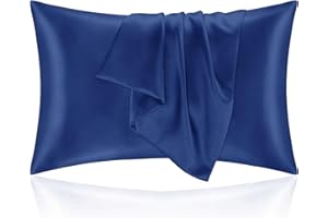 HOMEBLISS Poszewka na poduszkę 50 x 70 cm satynowa poszewka na poduszkę - Jedwabista poszewka na poduszkę chroni skórę i włosy - Certyfikat Oeko-Tex® - Super miękka i hipoalergiczna - 2-częściowa poszewka na