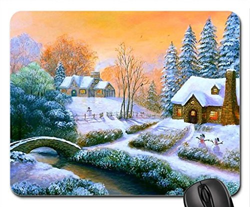 Preisvergleich Produktbild Sweet Winter Ferienhäuser Mauspad, Mousepad (Winter Maus Pad)