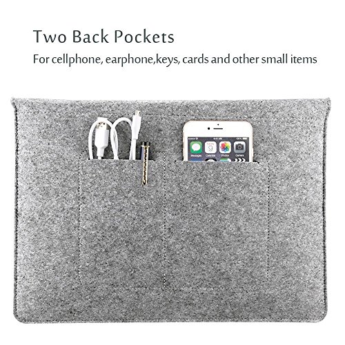 ProCase 12-12 9 Zoll   rmeltasche  Tragbarer Filz Tragender Schutzh  lle f  r Surface Pro 4 3  Apple iPad Pro 12 9  12 Zoll MacBook  11-12 Zoll Chrome