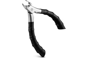 FVION Tronchesino Unghie Piedi Spesse di Precisione, Tronchese Unghie Incarnite per Anziani, Tronchesi per Unghie in Acciaio (Nero)