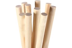 DRAAK Cheville 12 mm x 30 cm de long riche Bois de pin 12 mm de diamètre Trade & craft