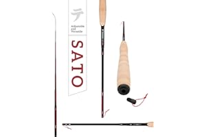 Tenkara USA SATO™ Fliegenfischen Angelrute, für große und kleine Fische, Kohlefaser, leicht, teleskopisch, verstellbar, 3 verschiedene Längen (3 m / 3 m / 3,8 m / 3,6 m / 3,6 m / 3,6 m / 3,6 m / 3,6 m