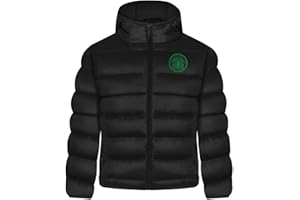 CELTIC F.C. Celtic FC Boys Jacket Hooded Winter Quilted Kids OFFICIAL Football Gift