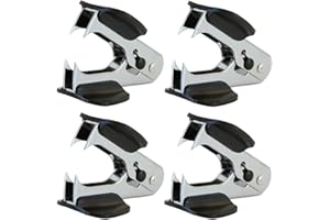 ‎MIRRWIN Mirrwin Heftklammerentferner Klammerentferner Entklammerer Heftgerät Entklammerer Metall Tackerklammern Heftklammerentferner schwarz 4 Stück Kleiner Nagelzieher für Bürobedarf und Schreibwaren