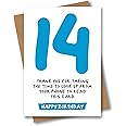 14th Birthday Card - Funny Joke for 14 Year Old - Blue