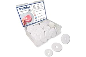 ‎RUWFPZ RuWfpz Puppengelenke für Amigurumi-Häkeln, 45 mm, 20 Stück, Kunststoff-Spielzeug-Sicherheitsgelenke für Stofftiere, weiß, bewegliche Amigurumi-Handwerk, Teddybär-Gelenke für Arm, Bein, Hals