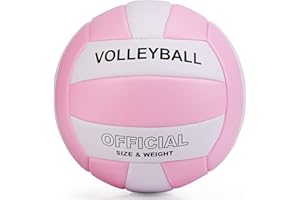 EVZOM Super Soft Volleyball Beach Volleyball Official Size 5 for Outdoor/Indoor/Pool/Gym/Training Premium Volleyball Equipment Durability Stability Sports Ball