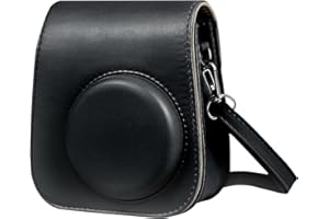 HIUOUIH Fotocamera Istantanea Custodia per Fujifilm Instax Mini 11 Borsa Porta Macchina Fotografica Protettiva in Pelle Pu Compatta con Tracolla Regolabile, Nero