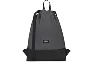 LARKSON Bolso de Deporte para Hombre y Mujer - No 7 - Bolsa para niños con Cordón - Mochila pequeña de tela para el Gimnasio - Material reciclado
