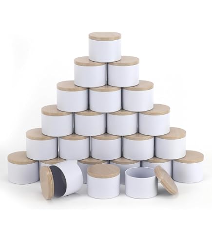 Lostwry Lot de 12 boîtes à bougie avec couvercle, fabrication de