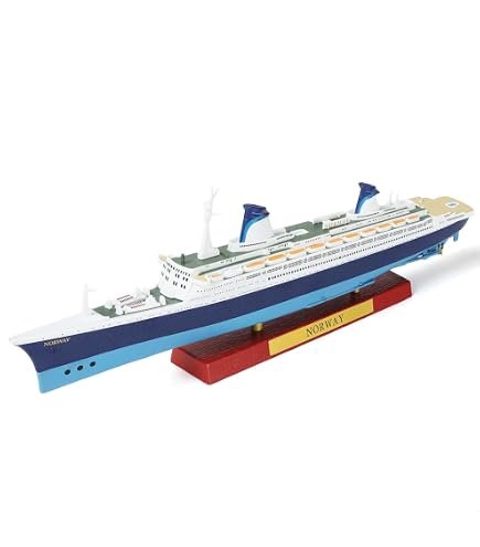 Paquebot France – Maquette 1/1250 Sur Socle Bois – Collection ATLAS
