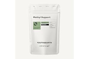 Youth & Earth Methyl Support 60 Capsules - Pure Vegan Methylated Multivitamin with Vitamin B12 for Homocysteine Metabolism - Supports Methylation & Cardiovascular Support - Sustains Energy & Vitality