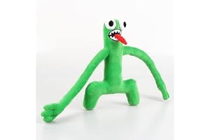 DETONTEK Peluche Green Rainbow Friends,Muñeco de Peluche Rainbow Friends,Juguete de Peluche Rainbow Friends,Rainbow Friends Plush Dolls Suaves y Cómodos para Fanáticos,Regalos de Cumpleaños para Niños y Niñas