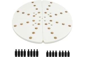 DEEFIINE Gancho de eje de madera con 4 pinzas (pinzas planas), 20,3 cm