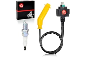 MOTO1988 Ignition Coil Spark Plug and Cap for Honda Foreman Rubicon 500 TRX500 FA/FPA/FPA 4x4 2005-2013 OEM 30510-HR3-A21 30700-MBN-671