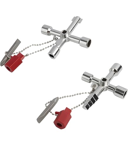 Argenté - Clé Triangulaire Universelle Multifonction Pour Plombier, 4