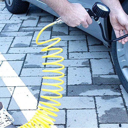 ECD Germany 2 x 7,5 m 15 m Druckluftschlauch Druckschlauch Luftschlauch Druckluft Spiralschlauch - 6