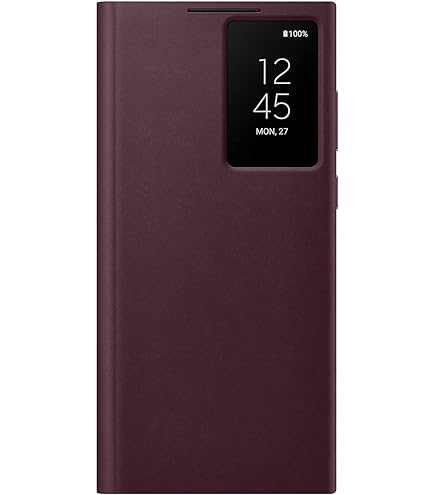 CRUPED Leather Ultra Hybrid Smart-View Wallet Case For Samsung